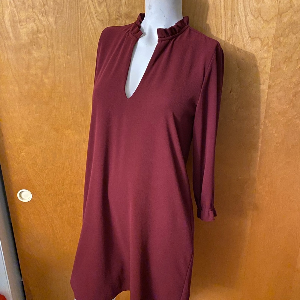 H&M Red V-Neck Dress Size US 8
